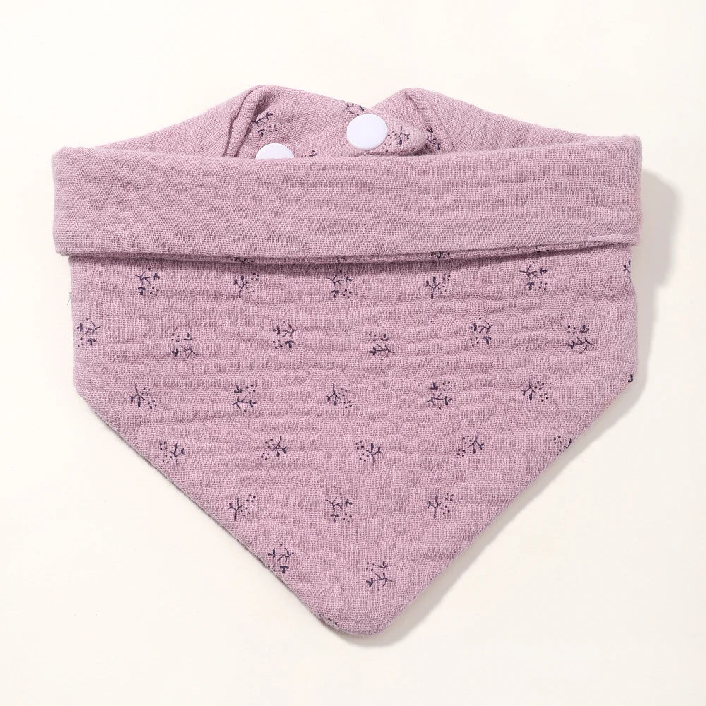 1PC Muslin Baby Bibs Organic Cotton 6-Layer Soft Absorbent Drool Bandana Baby Bibs for Drooling and Teething for Boys and Girls