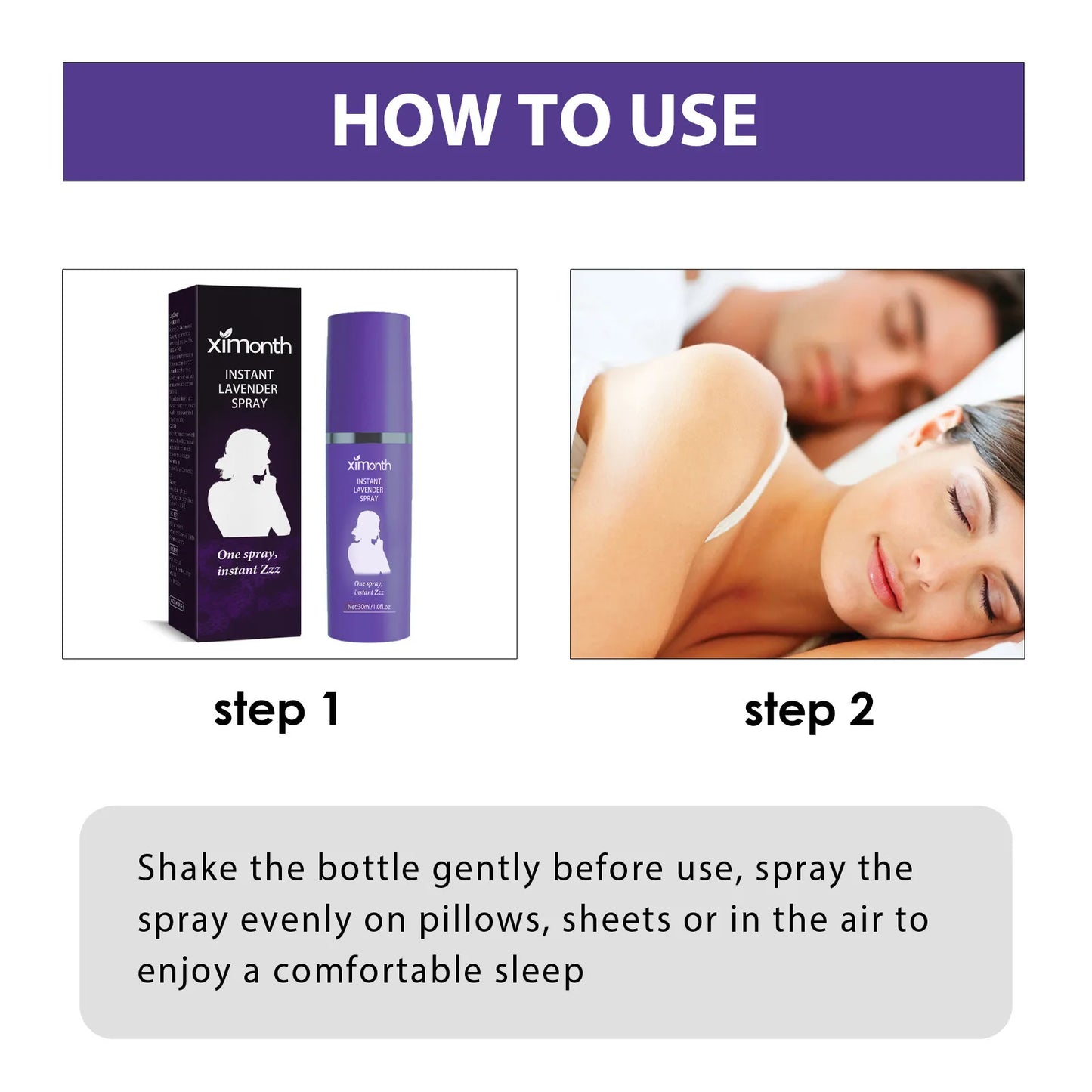 Lavender Sleep Spray Relieves Fatigue, Protects Sleep, Relaxes Body and Mind, and Falls Asleep Spray