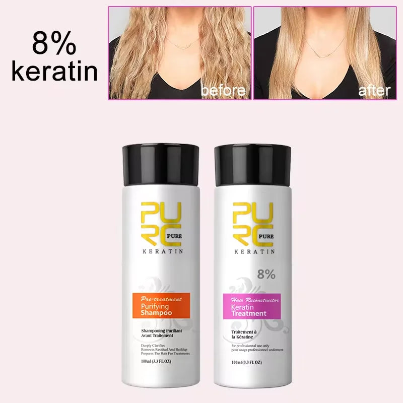PURC Brazilian Keratin Purifying Shampoo + Conditioner Set