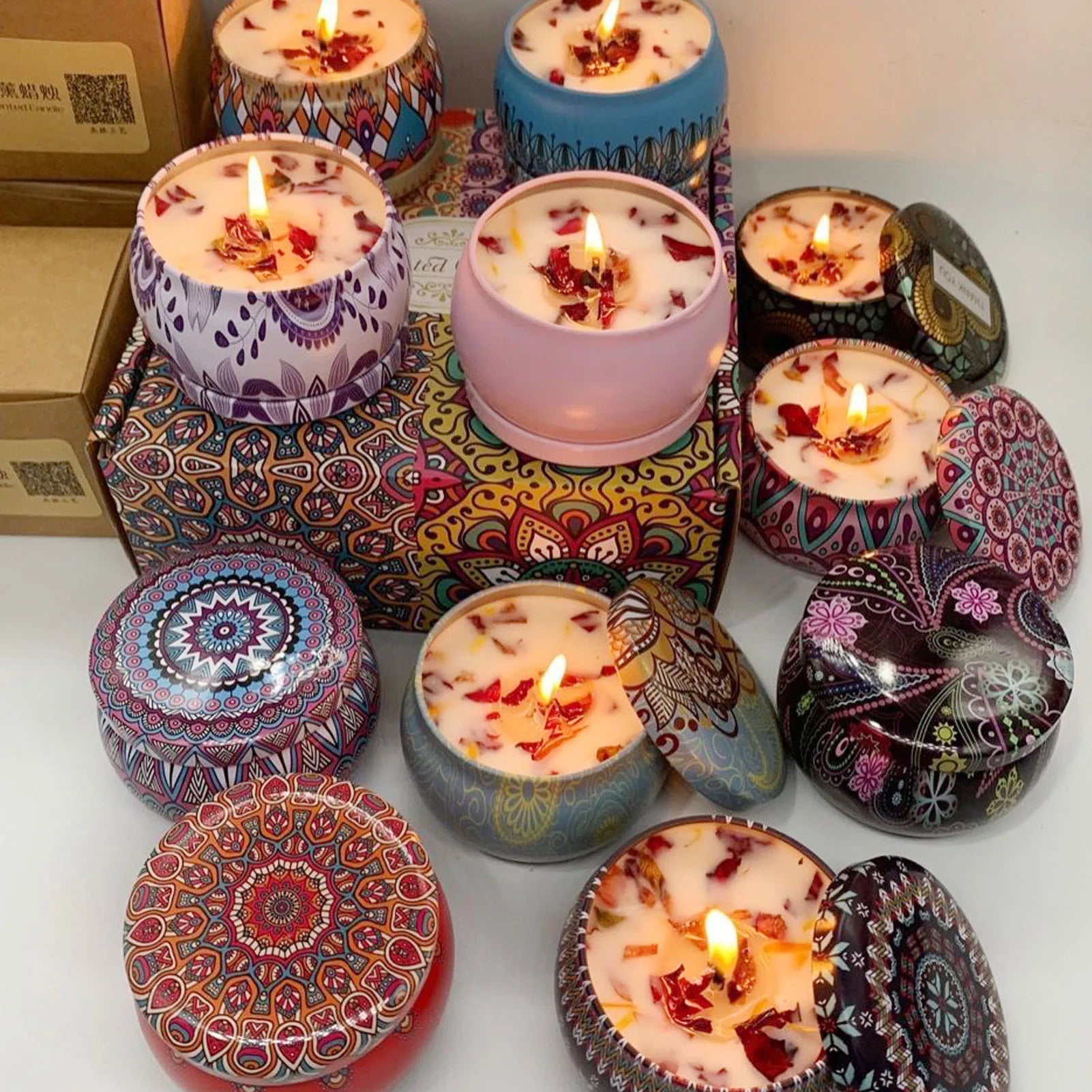 Candles Set Scented Candles Set with  Lavender Lemon Cocoa  Portable Aromatherapy Candle for Meditation Massage