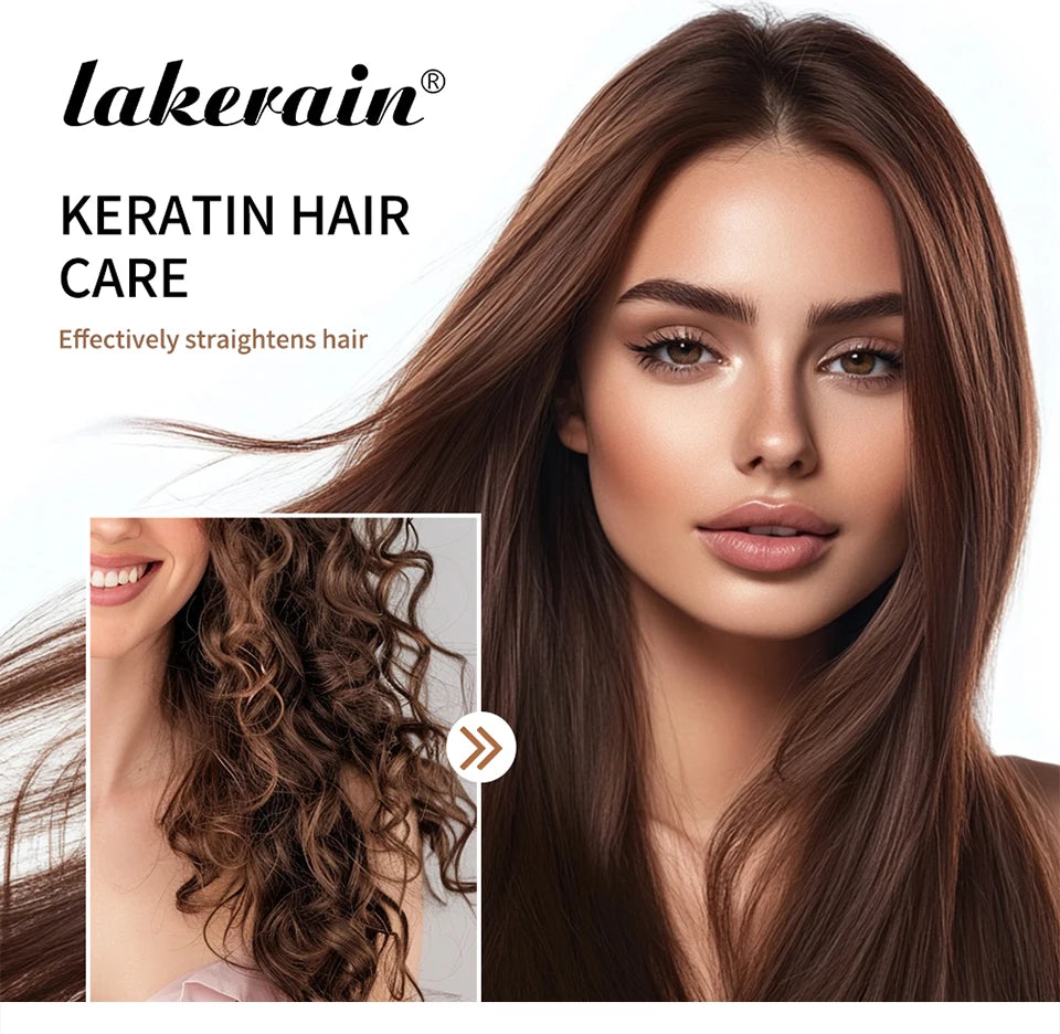 Keratin Hair Care Brazilian Straight Hair Long-Lasting Results Treatment Shiny Hair Keratin Repair 100Ml Anti-Frizz Straighter