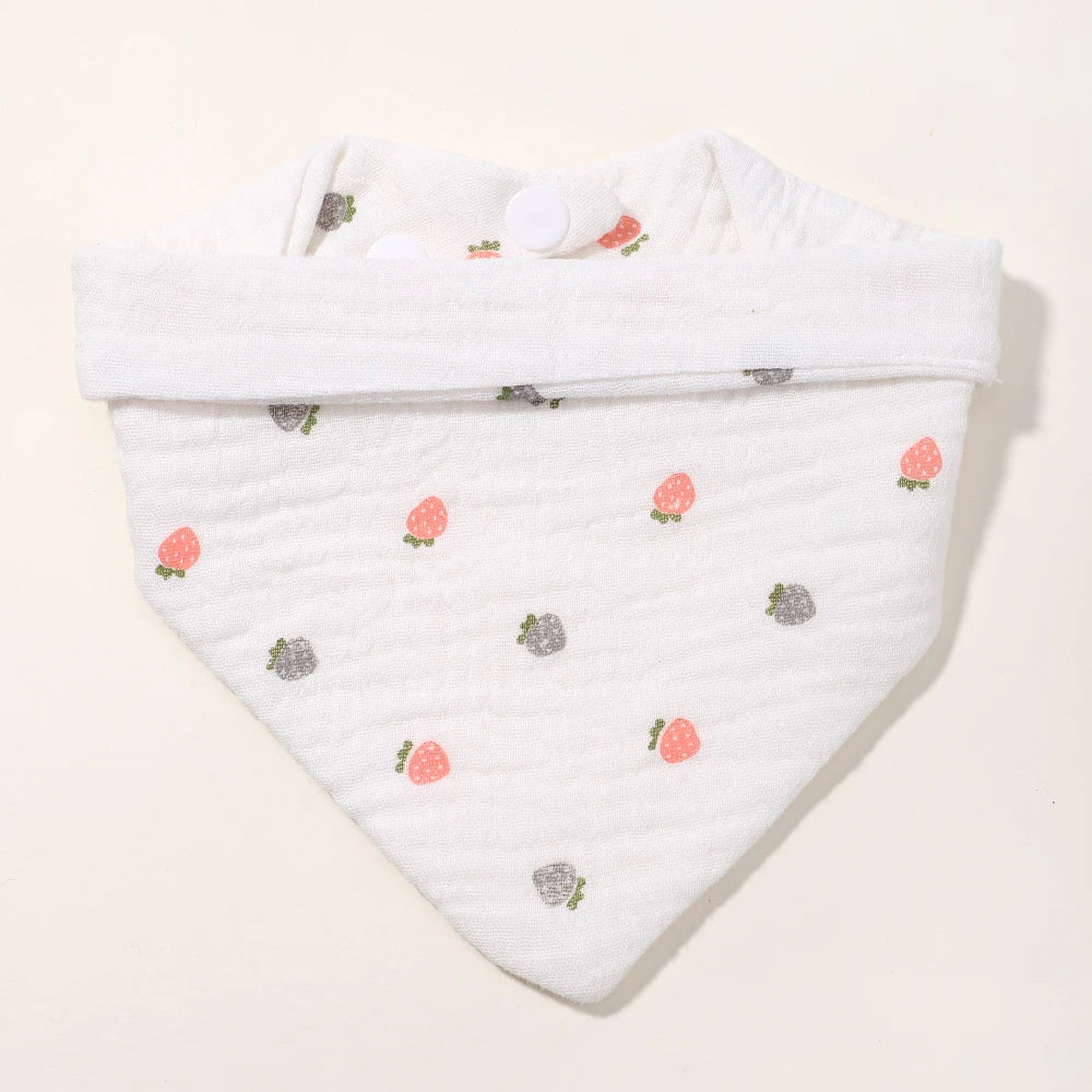 1PC Muslin Baby Bibs Organic Cotton 6-Layer Soft Absorbent Drool Bandana Baby Bibs for Drooling and Teething for Boys and Girls