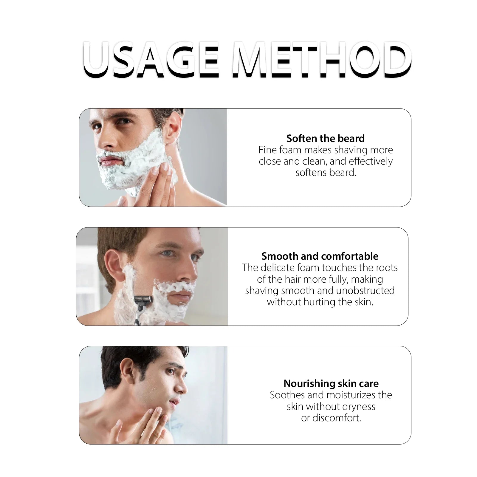 Sandalwood Men’s Shaving Soap Set 4pcs - Rich Foaming, Gentle Deep Clean, Softening & Refreshing Handmade Beard Care Soap 80g*4.