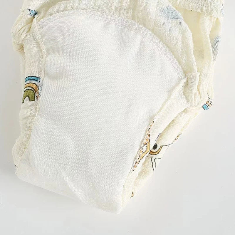 Organic Natural Cotton Muslin Soft Baby Training Pants Toddler Potty learning Underwear Waterproof Panties For Girls Boys Unisex