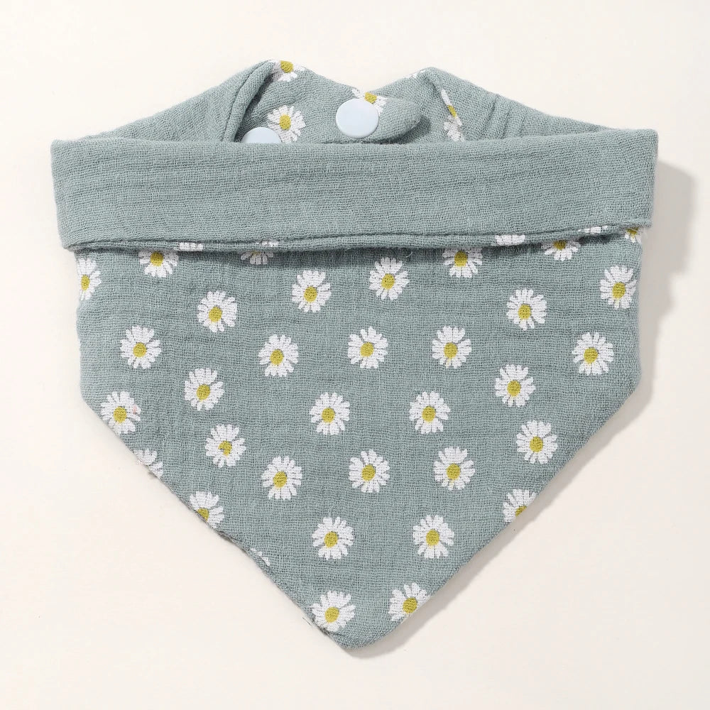 1PC Muslin Baby Bibs Organic Cotton 6-Layer Soft Absorbent Drool Bandana Baby Bibs for Drooling and Teething for Boys and Girls