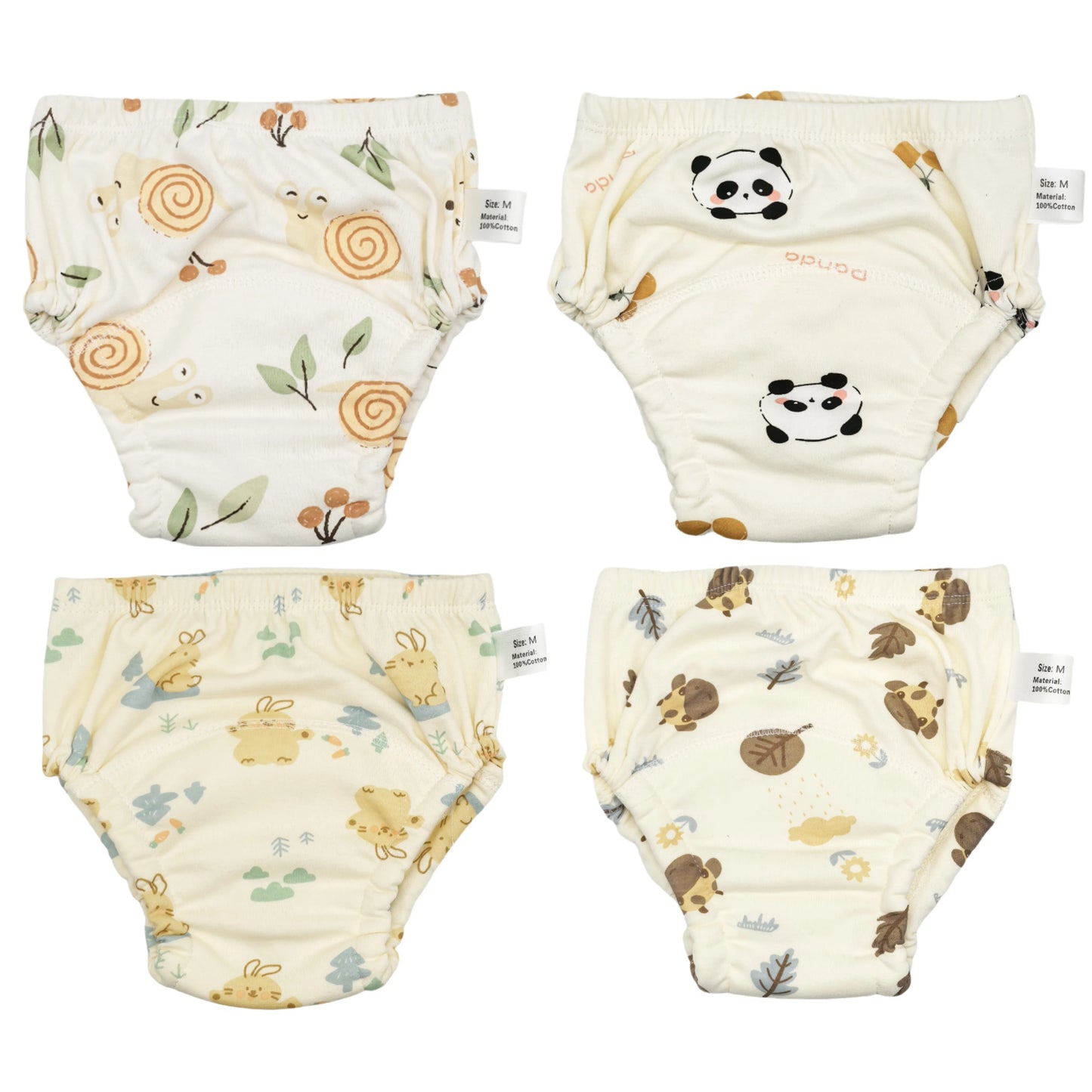 Organic Natural Cotton Muslin Soft Baby Training Pants Toddler Potty learning Underwear Waterproof Panties For Girls Boys Unisex