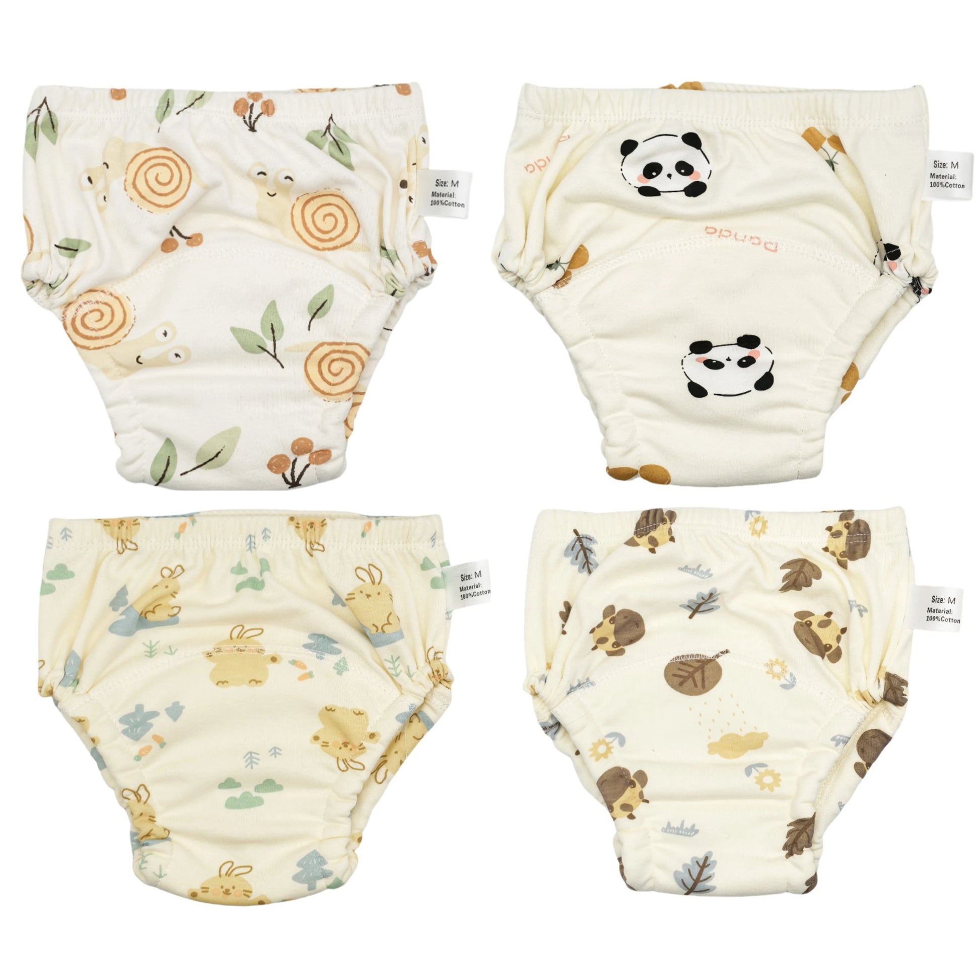 Organic Natural Cotton Muslin Soft Baby Training Pants Toddler Potty learning Underwear Waterproof Panties For Girls Boys Unisex