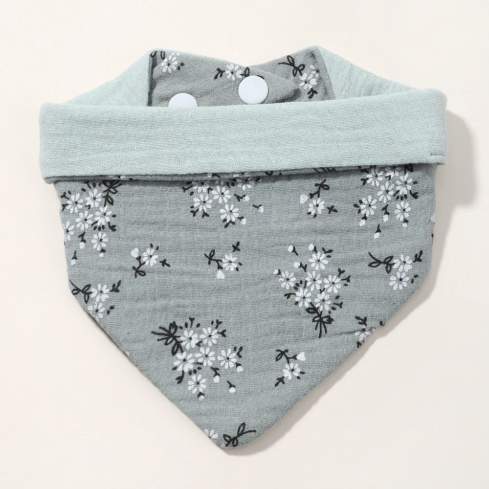 1PC Muslin Baby Bibs Organic Cotton 6-Layer Soft Absorbent Drool Bandana Baby Bibs for Drooling and Teething for Boys and Girls