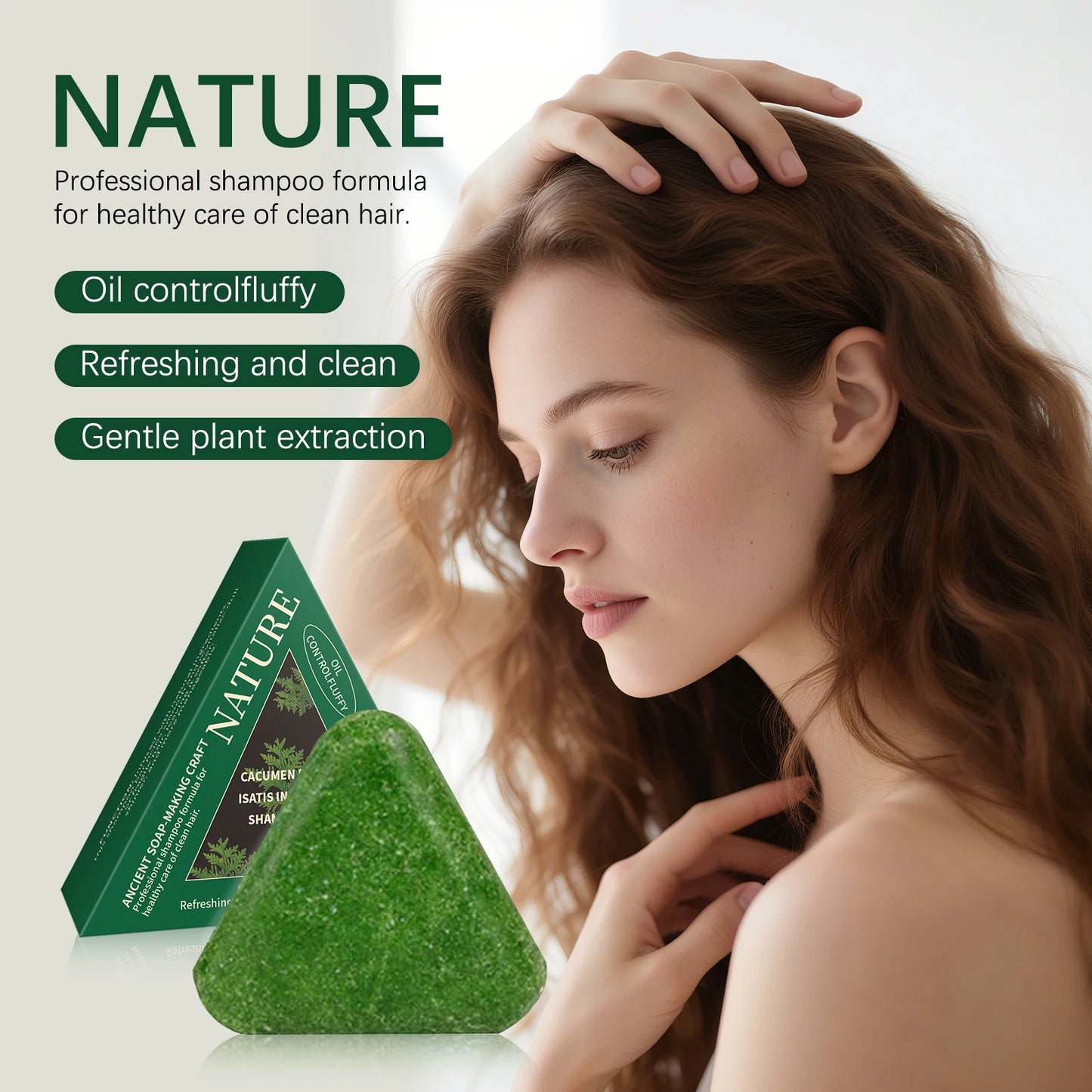Polygonum Multiflorum Soap Hair Smooth Nourish Clean Natural Plant Extract Repair Damaged Frizz Soft Silky Moisturizing Shine