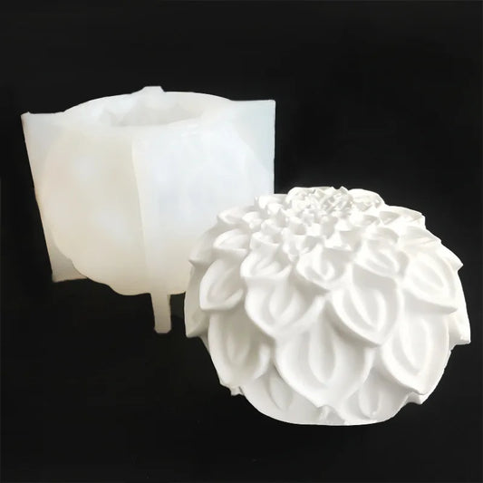 Flower Lotus Aroma Candle Handmade Soap Silicone Mold Flower Ball Diffuser Plaster Arrangement Silicone Moulds