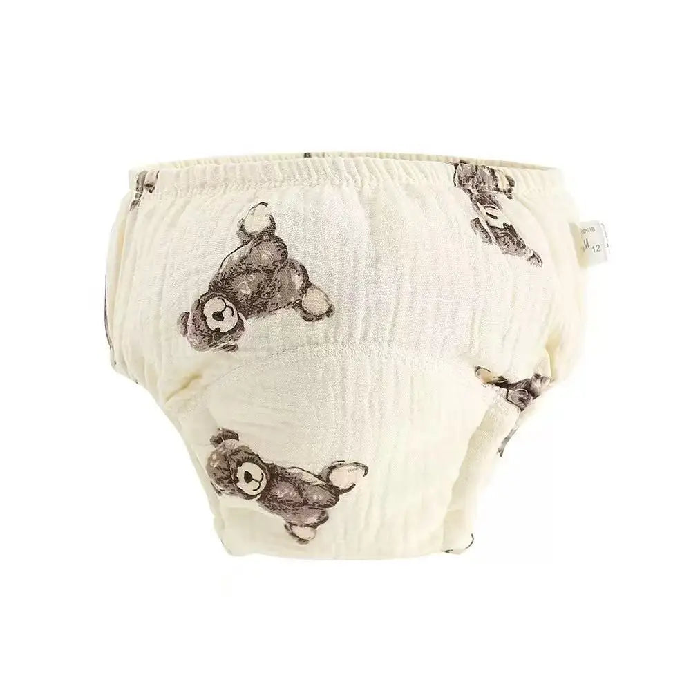 Organic Natural Cotton Muslin Soft Baby Training Pants Toddler Potty learning Underwear Waterproof Panties For Girls Boys Unisex