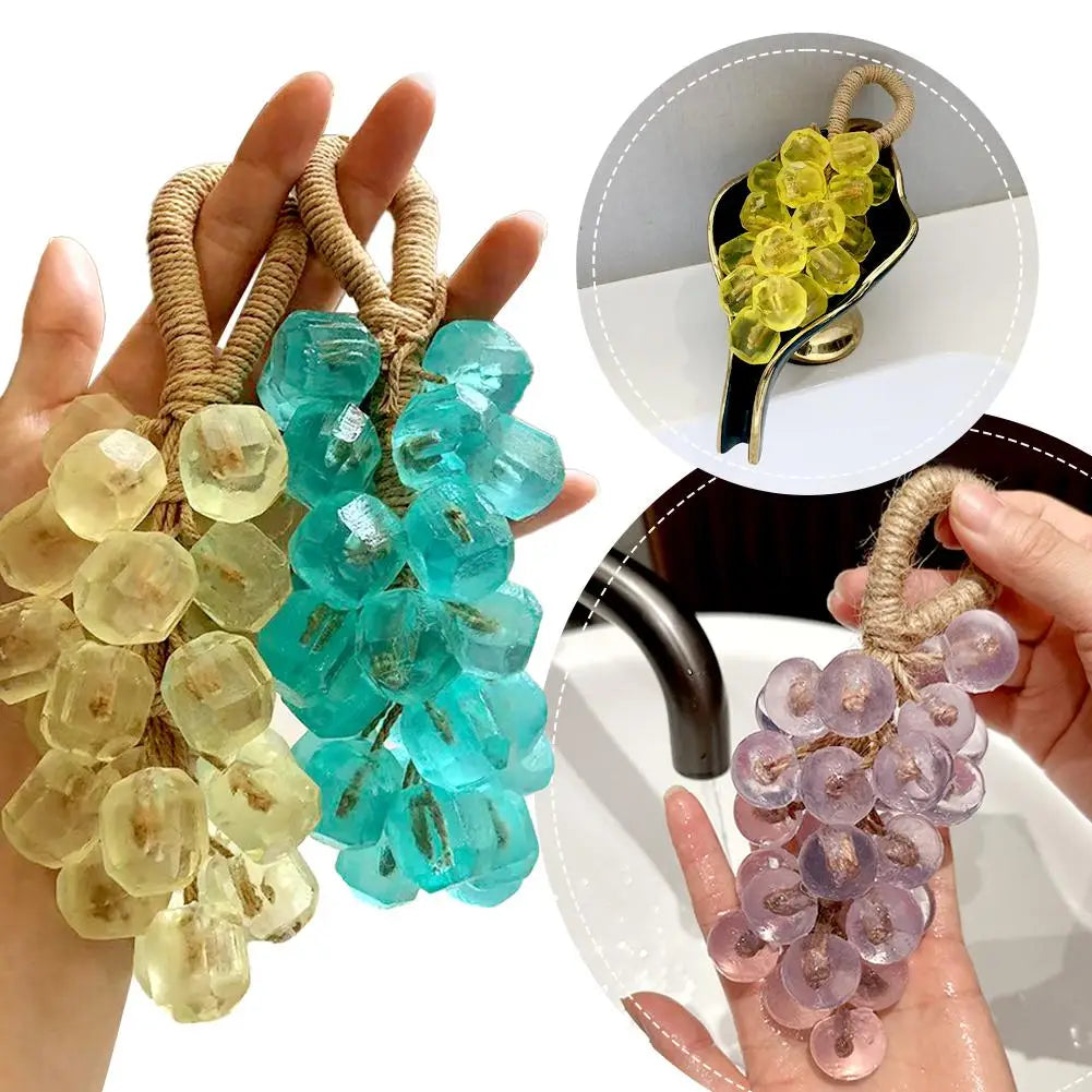 Grape Handmade Crystal Soap Natural DIY Grape Soap FruitAroma Scented Soap Creative Gift For Home Fragrance Friend Gift Bathroom