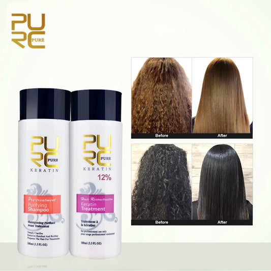 PURC Brazilian Keratin Purifying Shampoo + Conditioner Set