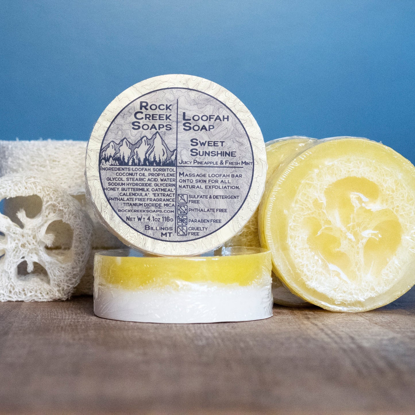 Rock Creek Pineapple + Mint Loofah Soap | Sweet Sunshine Rock Creek Soaps