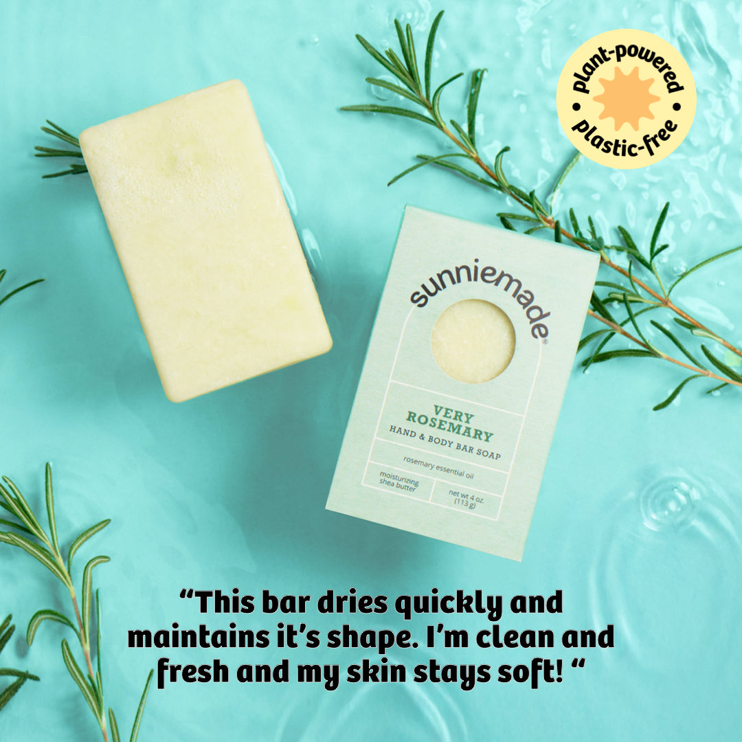 Moisturizing Rosemary + French Green Clay Soap Bar