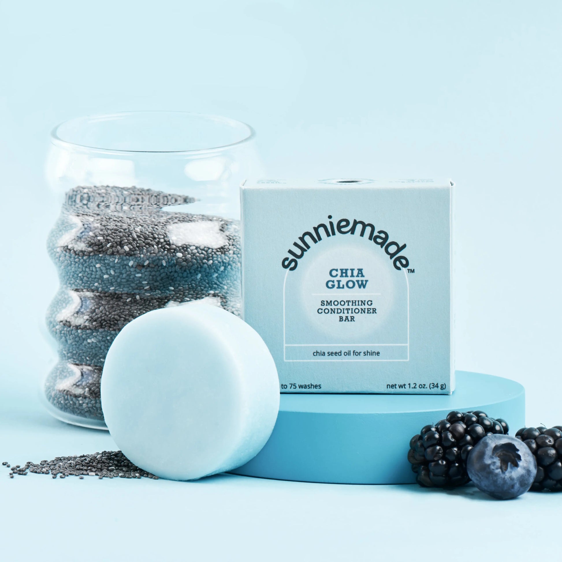 Sunniemade Chia Glow Smoothing Hair Conditioner Bar Sunniemade