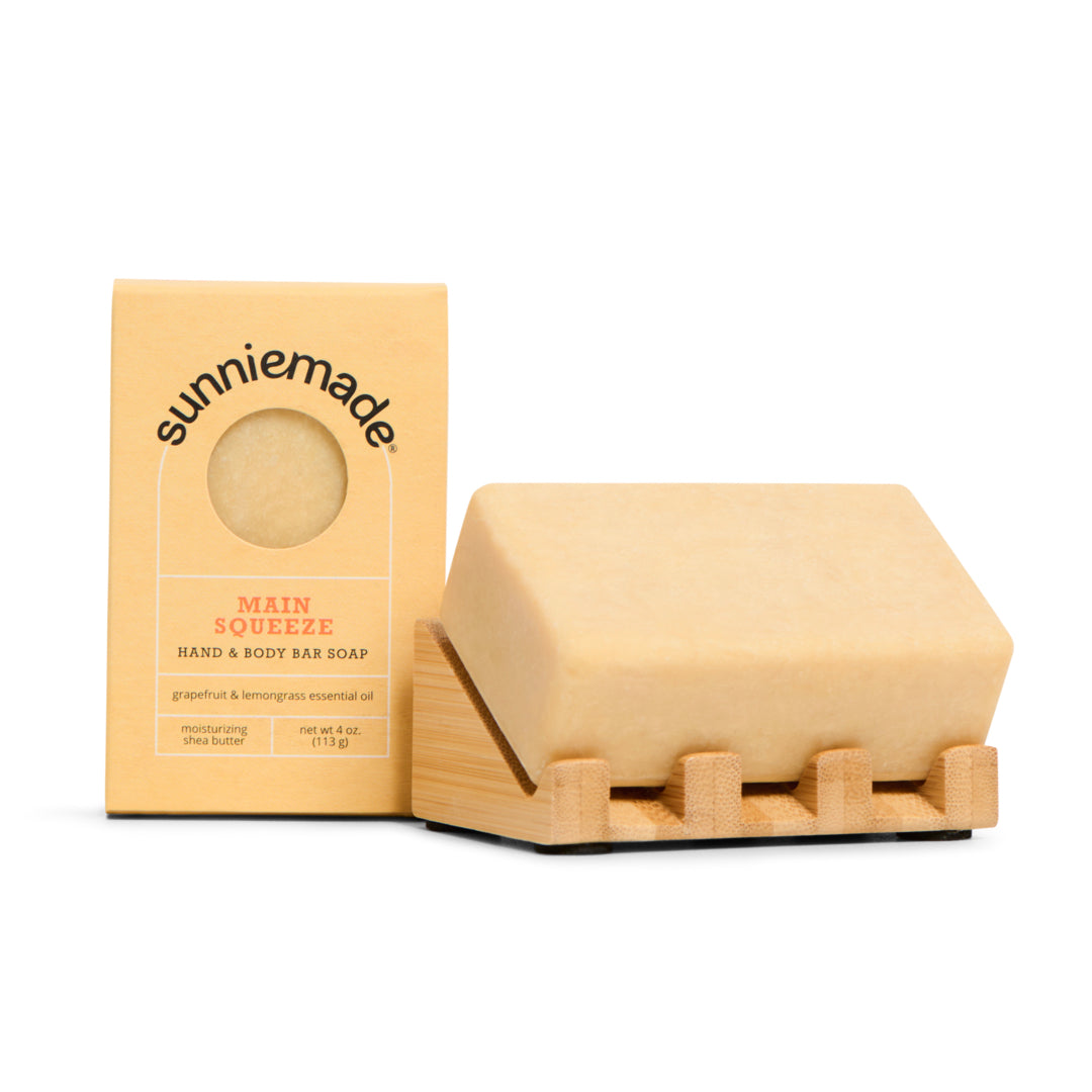 Moisturizing Pink Grapefruit + Lemongrass Soap Bar