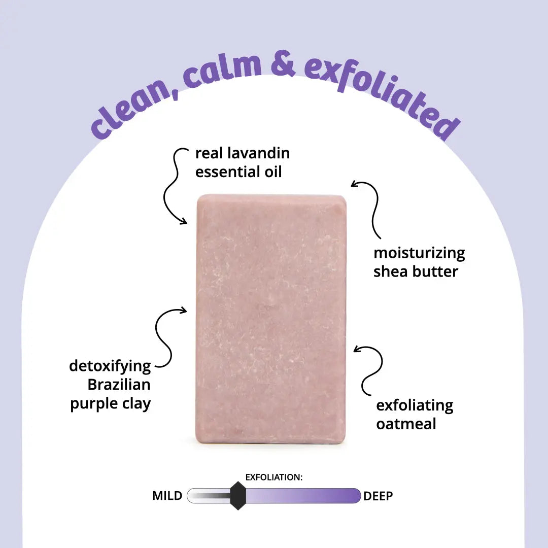 Purple Rain Exfoliating Oatmeal Body Bar Soap Sunniemade