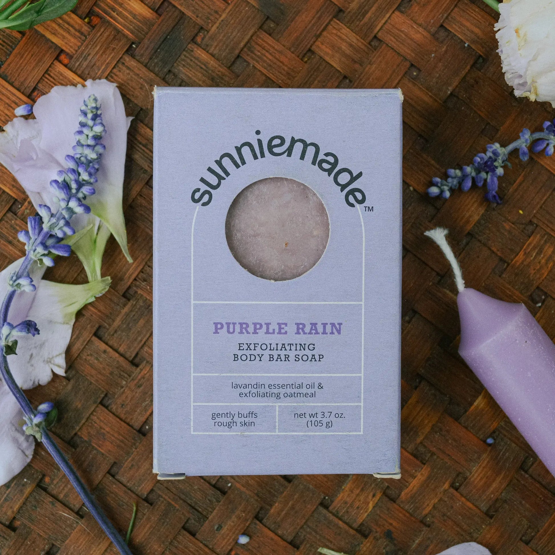 Purple Rain Exfoliating Oatmeal Body Bar Soap Sunniemade
