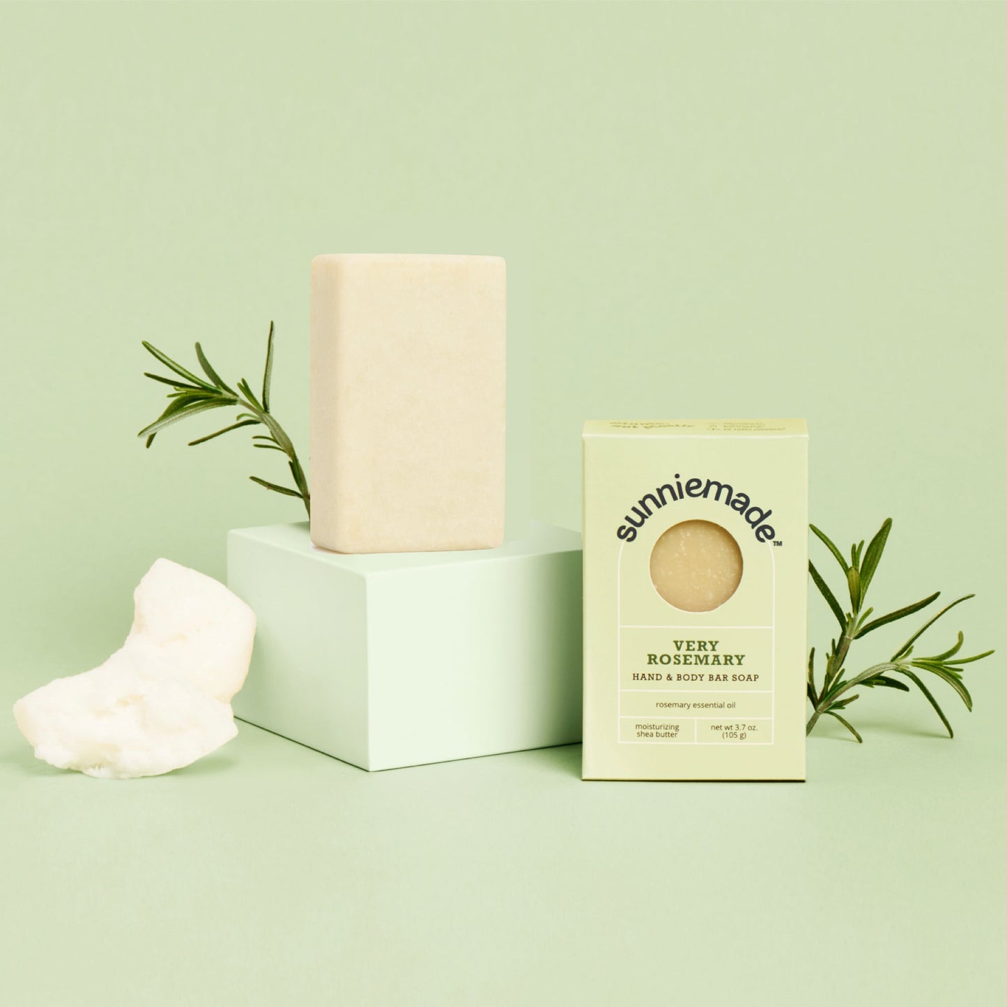 Moisturizing Rosemary + French Green Clay Soap Bar