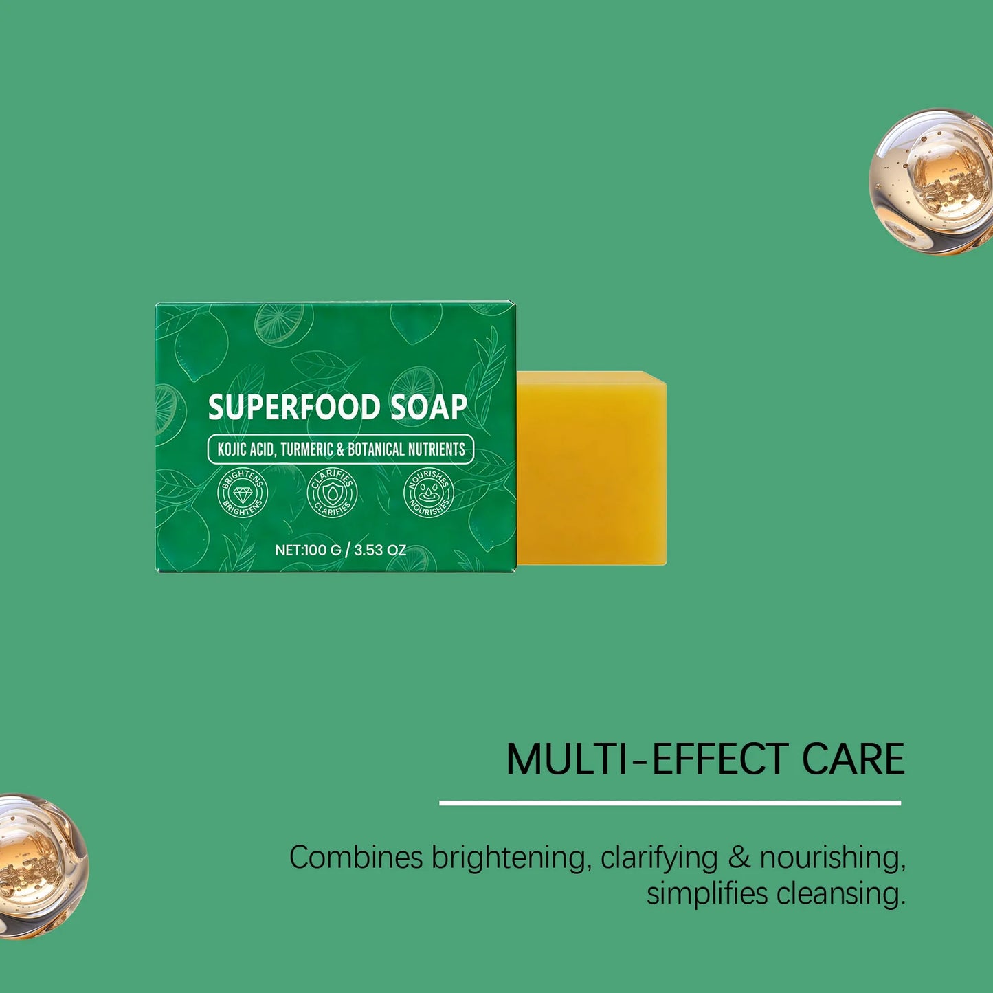 Natural Plant Extract Facial Soap - Mild Purifying for Skin Impurities, Gentle Oil Control & Silky Smooth Skin Feel