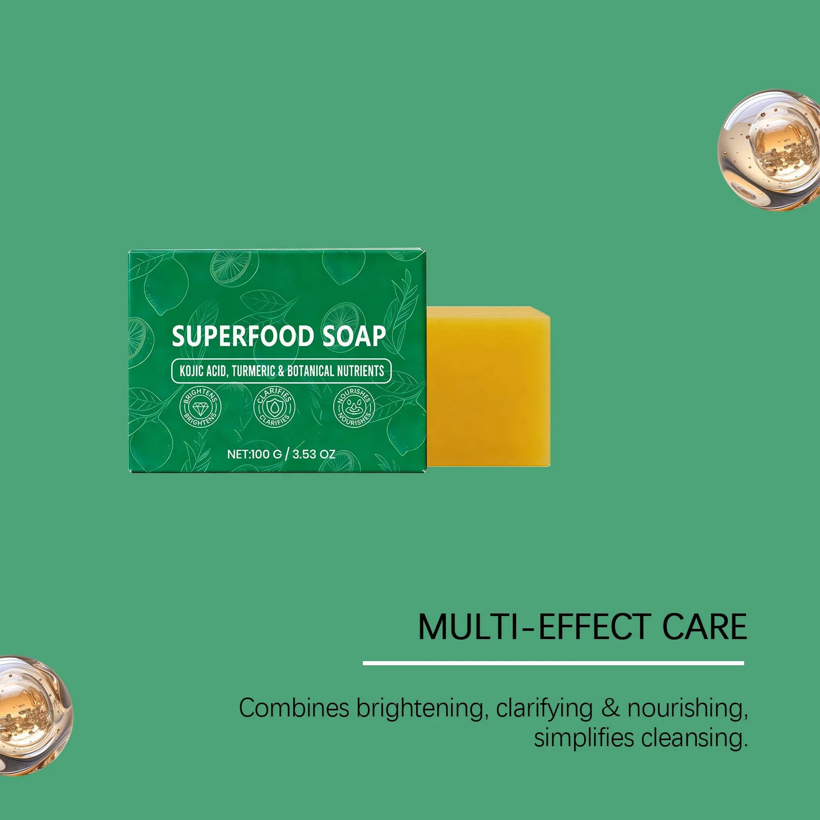 Natural Plant Extract Facial Soap - Mild Purifying for Skin Impurities, Gentle Oil Control & Silky Smooth Skin Feel