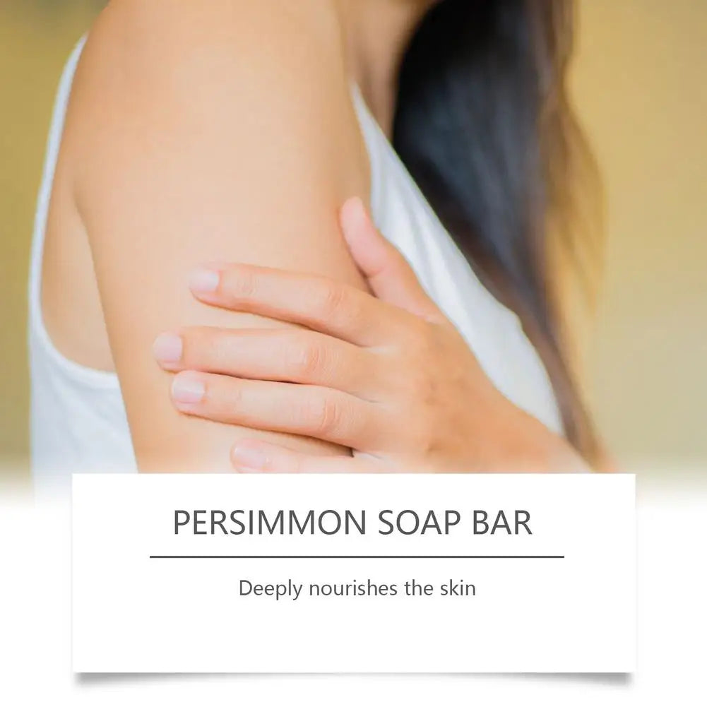 100g Gentle Body Soap Bar for Long-Lasting Freshness Daily Cleansing Natural Persimmon Soap for Effective Odor Control Skin Care
