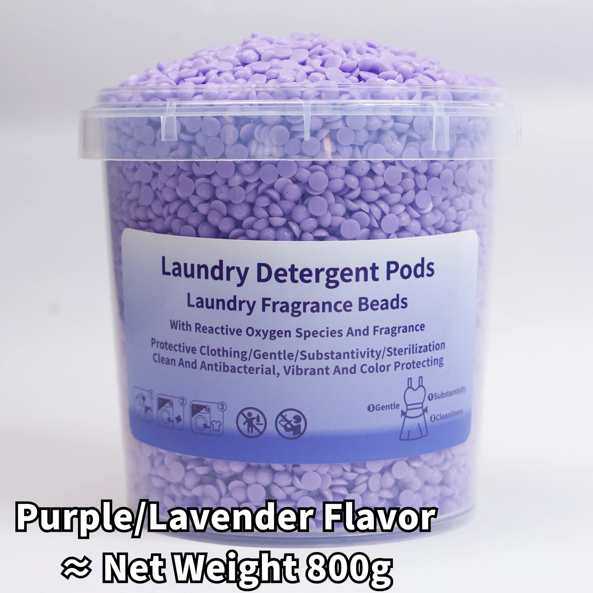 Laundry Scent Booster Beads, Lavender flavor Net Weight 800g per bottle, with measuring scoop.  Fragrance Enhancer
