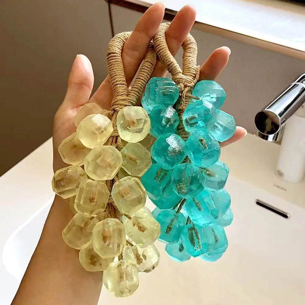 Grape Handmade Crystal Soap Natural DIY Grape Soap FruitAroma Scented Soap Creative Gift For Home Fragrance Friend Gift Bathroom