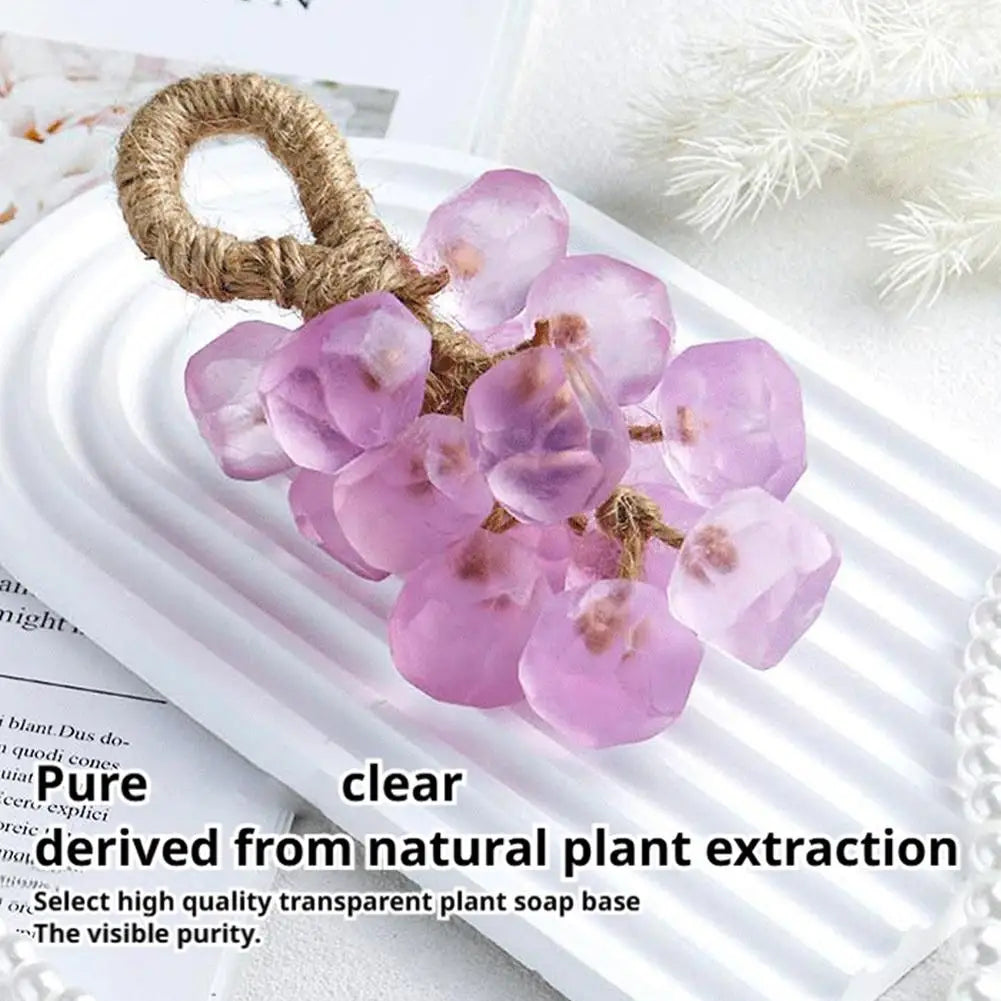 Grape Handmade Crystal Soap Natural DIY Grape Soap FruitAroma Scented Soap Creative Gift For Home Fragrance Friend Gift Bathroom