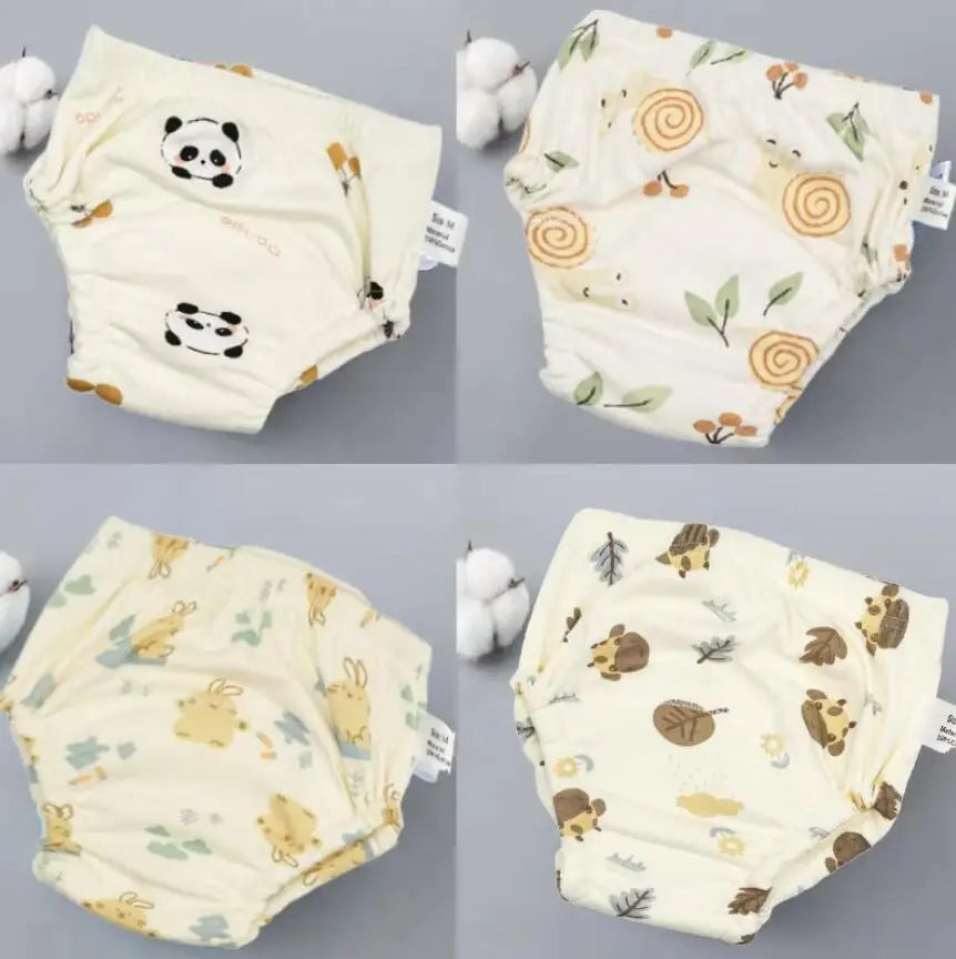 Organic Natural Cotton Muslin Soft Baby Training Pants Toddler Potty learning Underwear Waterproof Panties For Girls Boys Unisex