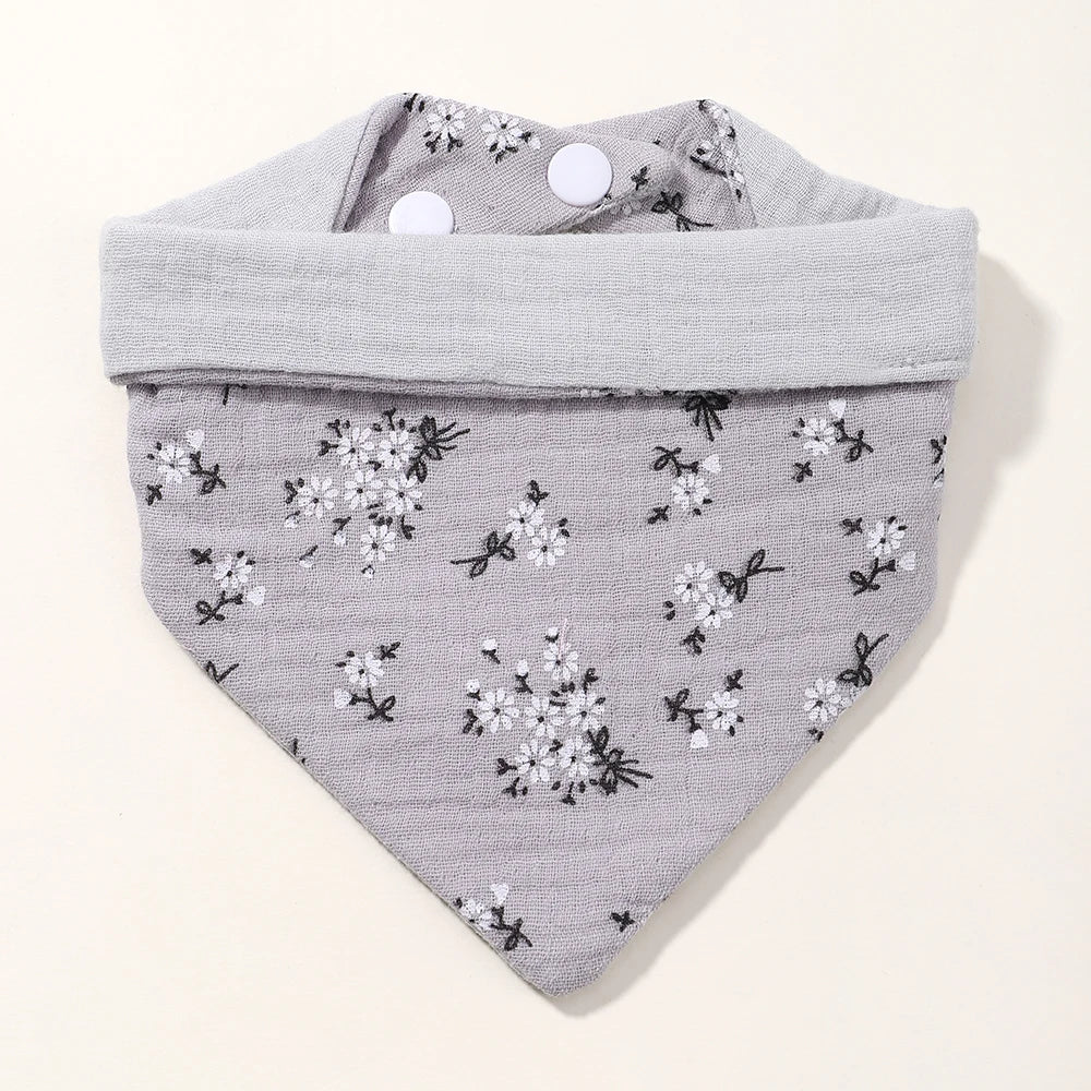 1PC Muslin Baby Bibs Organic Cotton 6-Layer Soft Absorbent Drool Bandana Baby Bibs for Drooling and Teething for Boys and Girls