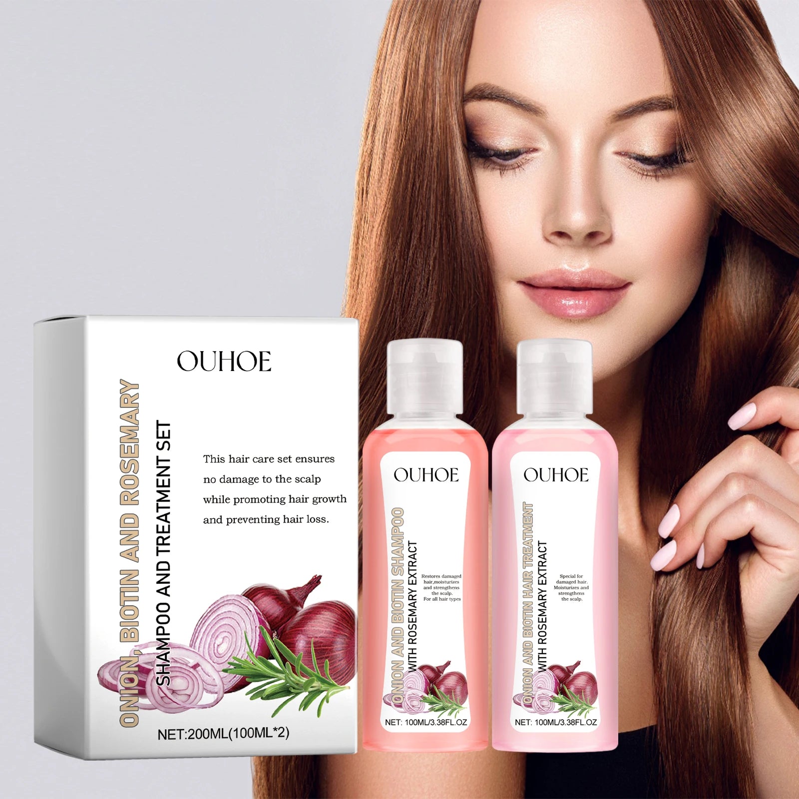 Biotin Rosemary Shampoo Care Set Shampoo Conditioner For All Hair Types Hair Shampoo Paraben Free Healthy Hair Care Gift
