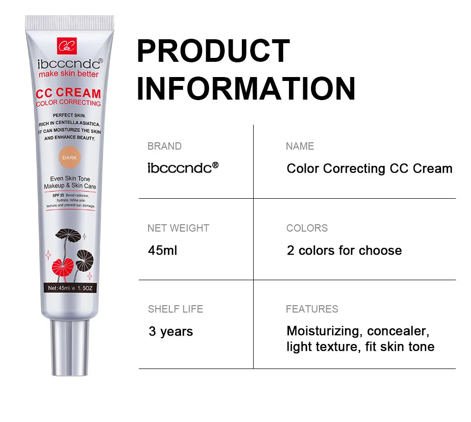 Erborian Cc Cream Centella Korea Female Makeup for Face Moisture Cosmetics Concealer Full Coverage Base Foundation