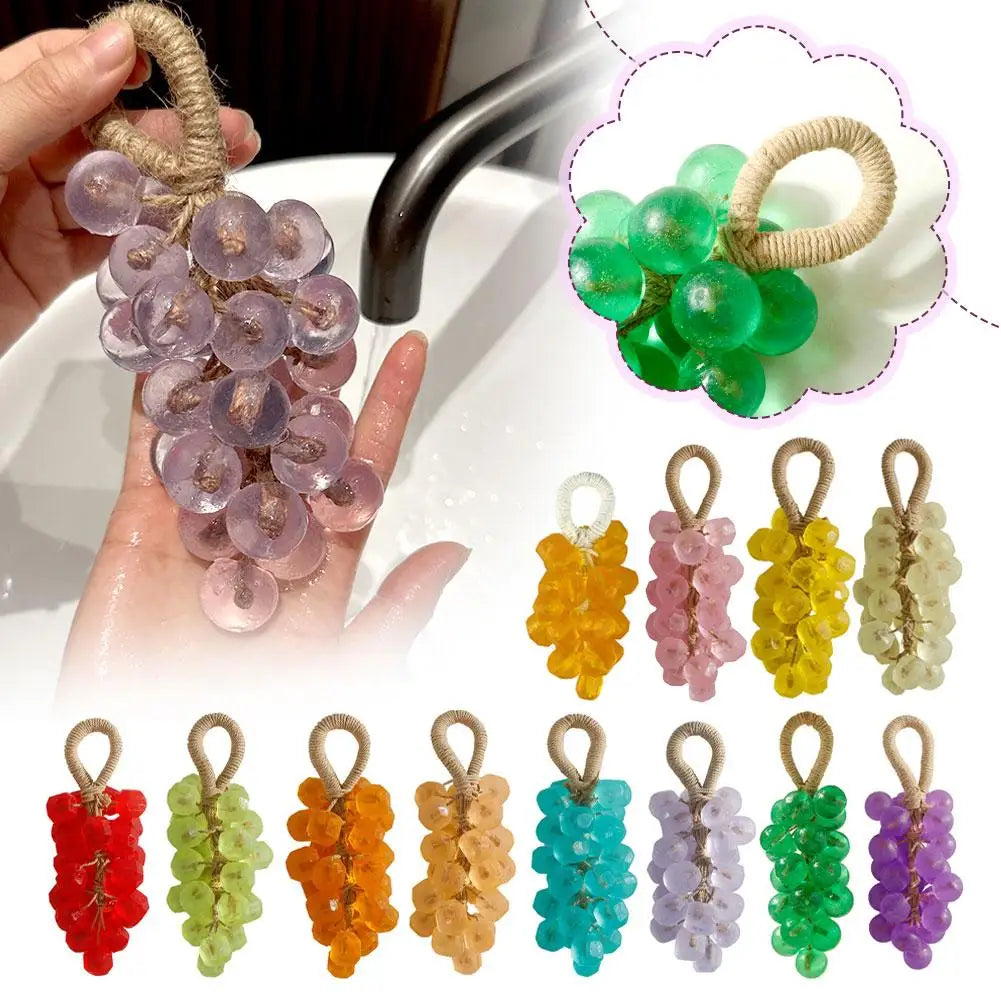 Grape Handmade Crystal Soap Natural DIY Grape Soap FruitAroma Scented Soap Creative Gift For Home Fragrance Friend Gift Bathroom