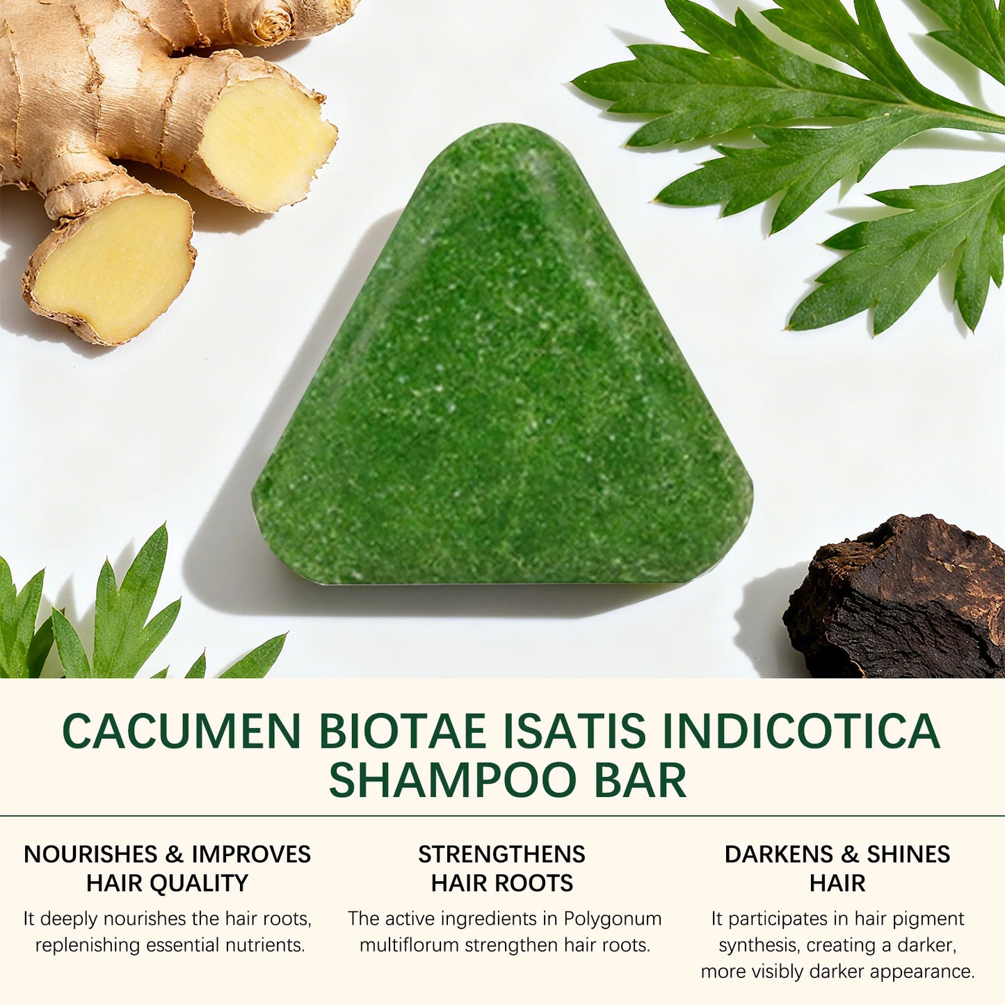Polygonum Multiflorum Soap Hair Smooth Nourish Clean Natural Plant Extract Repair Damaged Frizz Soft Silky Moisturizing Shine