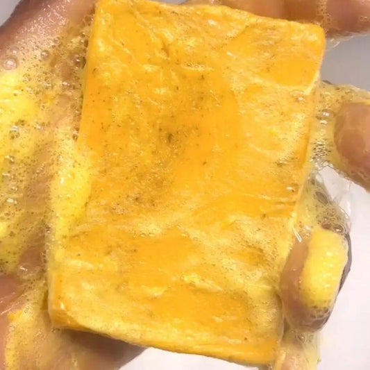 Natural Turmeric & Lemon Brightening Skin Soap Face Deep Cleansing Pore & Mite Removal Soap Exfoliate Oil Control Skin Care Soap
