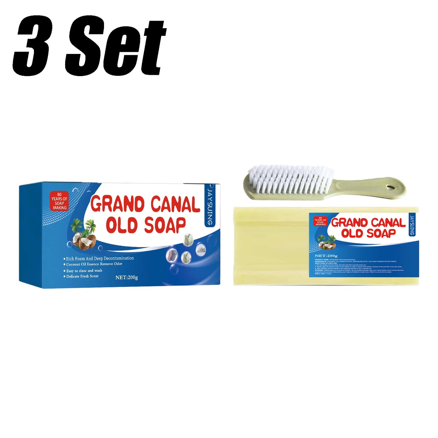 Laundry Cleaning Soap Grand Canal Soap Stains Odors Remover Underwear Cleaner Bleach Clothing Soap Household Washing Detergent