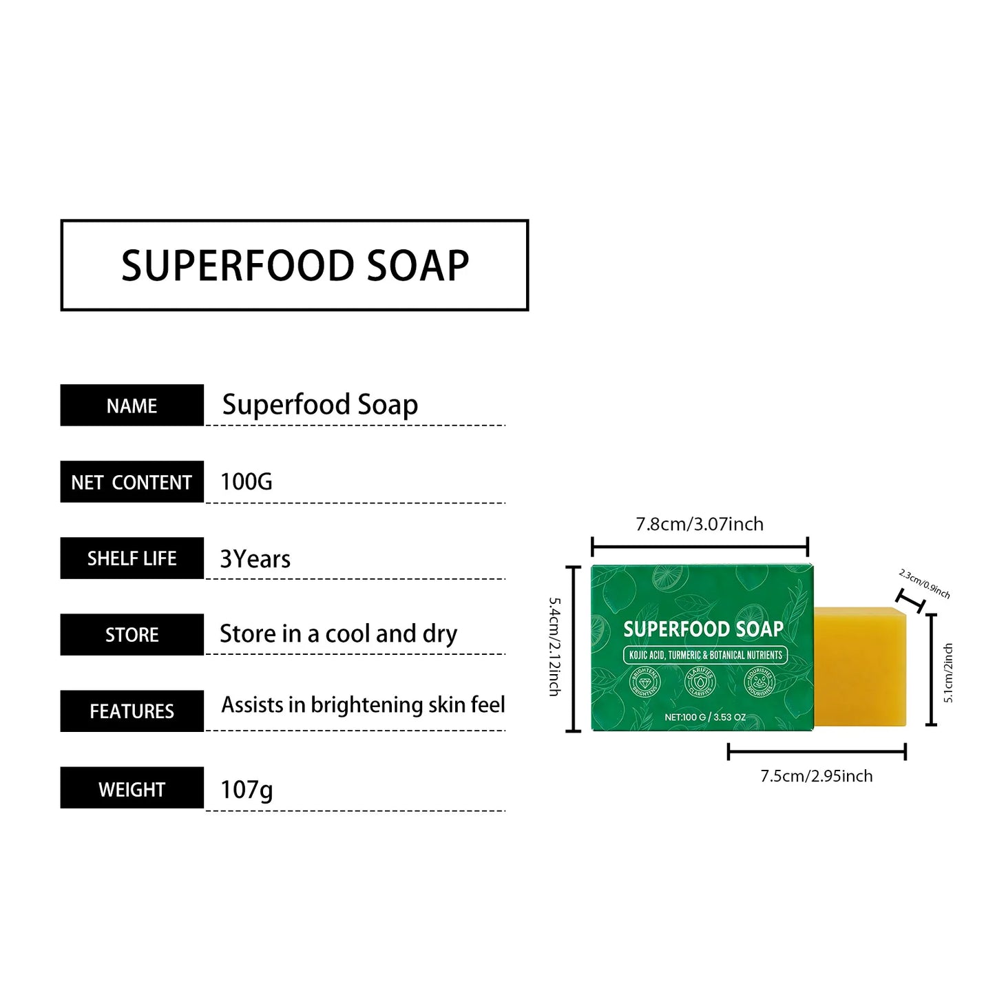 Natural Plant Extract Facial Soap - Mild Purifying for Skin Impurities, Gentle Oil Control & Silky Smooth Skin Feel