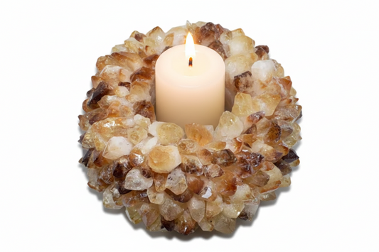 Handcrafted Crystal Quartz Candle Holder