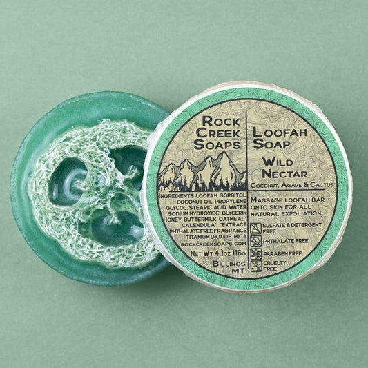 Rock Creek Coconut + Agave + Cactus Loofah Soap | Wild Nectar Rock Creek Soaps