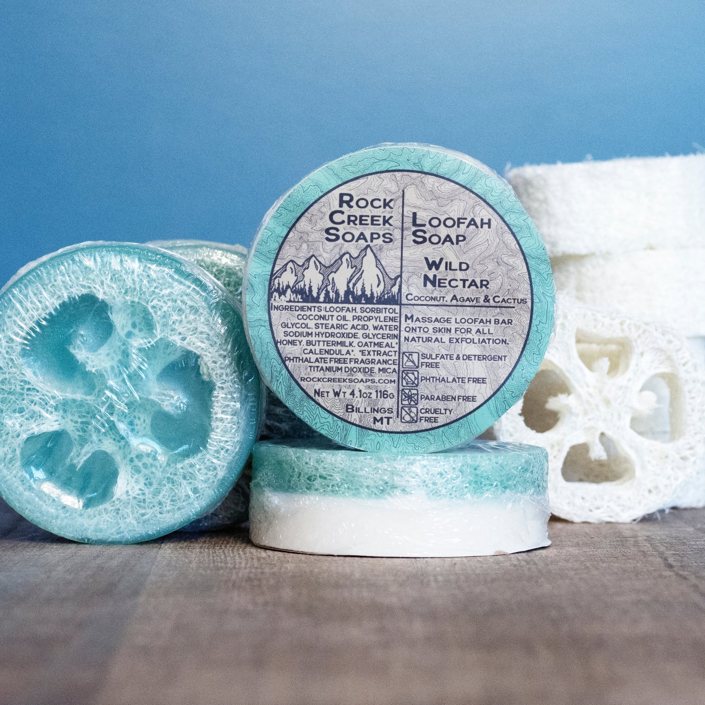 Rock Creek Coconut + Agave + Cactus Loofah Soap | Wild Nectar Rock Creek Soaps