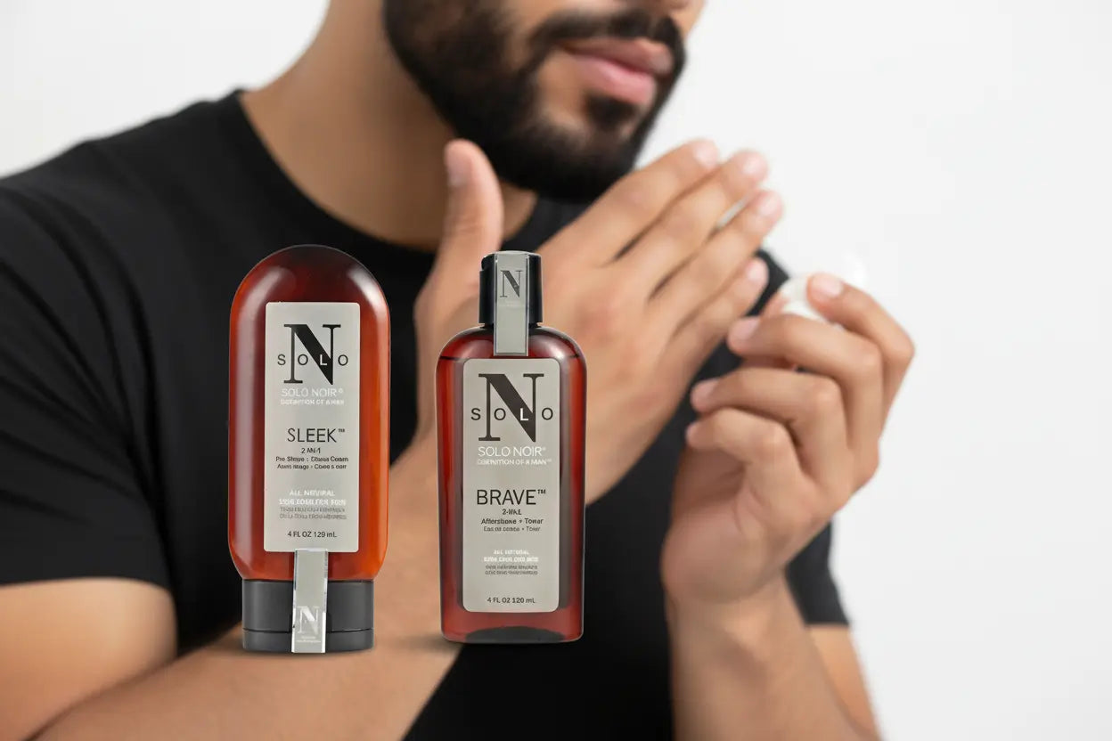 Sleek Organic Men's Shaving Kit Plum Baobab