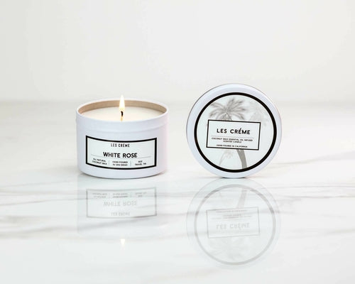 White Rose Scent Coconut Wax Candle - Leisure Life USA