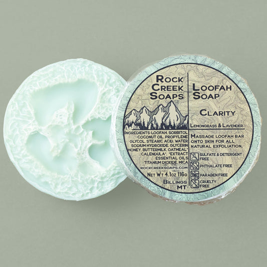 Rock Creek Lemongrass + Lavender Loofah Soap | Clarity Rock Creek Soaps