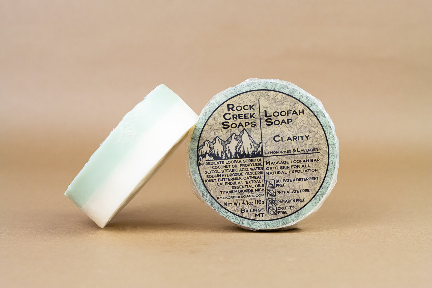 Rock Creek Lemongrass + Lavender Loofah Soap | Clarity Rock Creek Soaps