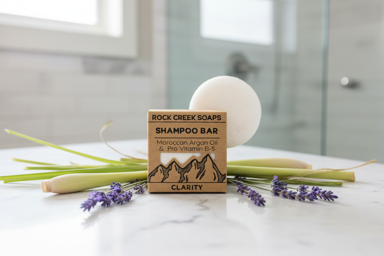Rock Creek Lemongrass + Lavender Shampoo Bar Rock Creek Soaps