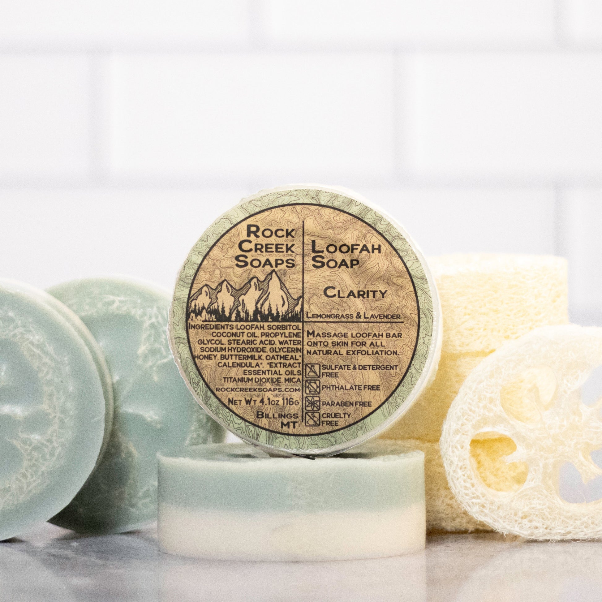 Rock Creek Lemongrass + Lavender Loofah Soap | Clarity Rock Creek Soaps