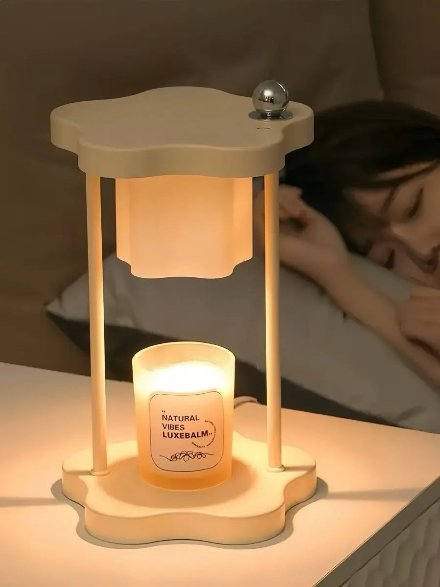 Cute Nordic Dimmable Petal Floral Candle Warmer Lamp With Timer - Leisure Life USA