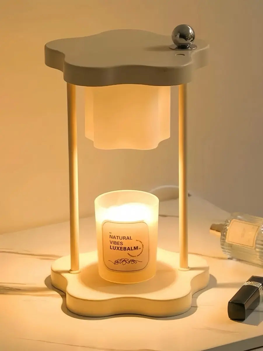 Cute Nordic Dimmable Petal Floral Candle Warmer Lamp With Timer - Leisure Life USA